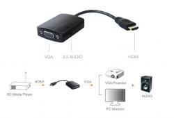 Mini PC - Acesorii Minix NEO V1 convertor HDMI la VGA ( semnal Digital in Analogic ) + iesire audio